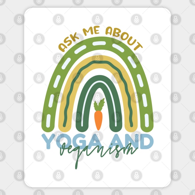 Ask Me About Yoga And Veganism Sticker by Krishnansh W.